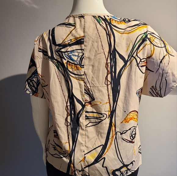 ABSTRACT LINEWORK Blouse - Picture 2 of 2